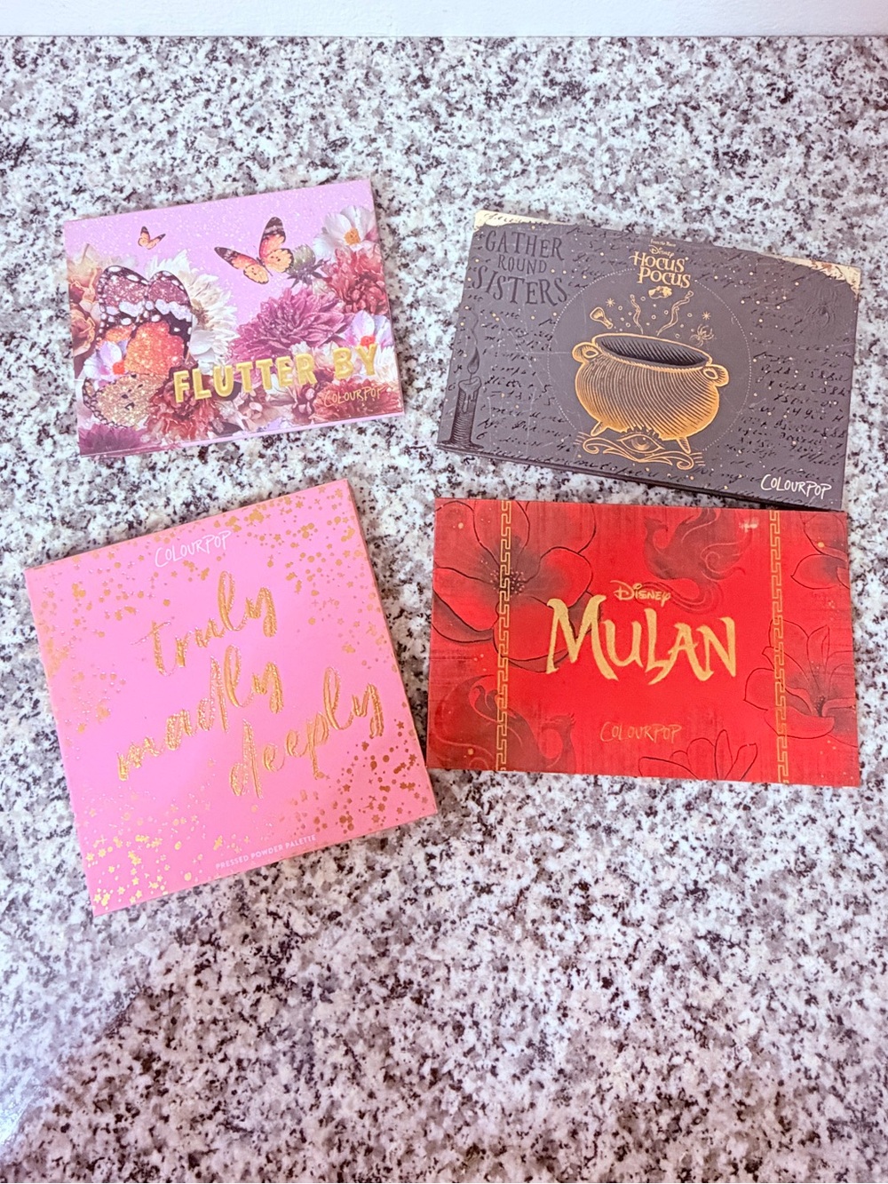 ColourPop Pink, Brown, Red & Light Pink Eyeshadow Set